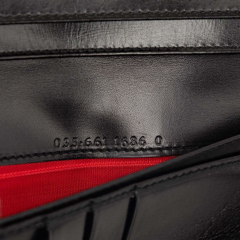 Gucci Vintage Horsebit Wallet 035 661 Black Leather — view 6
