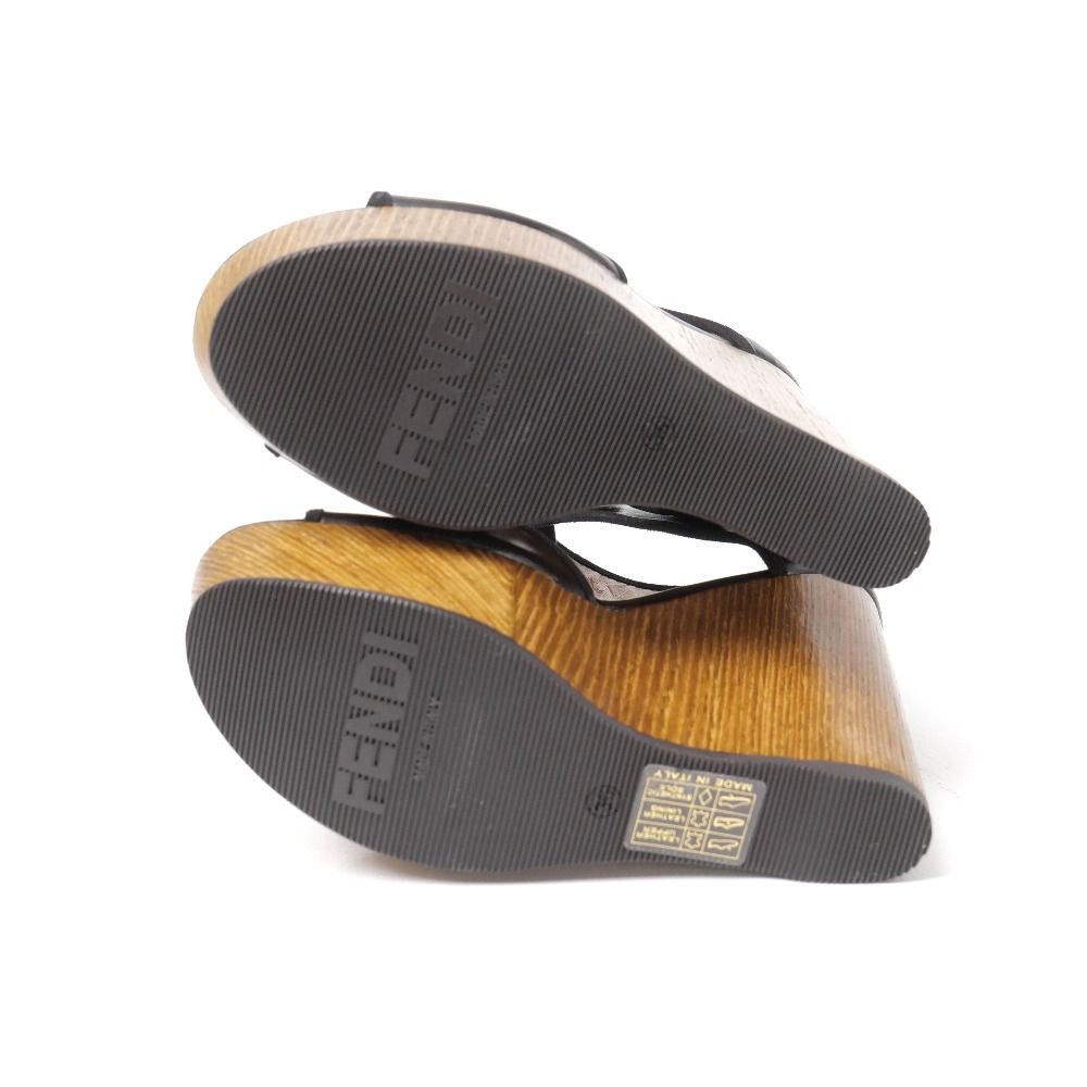 Fendi Sandals Wedge Sole Lace 36 — view 7