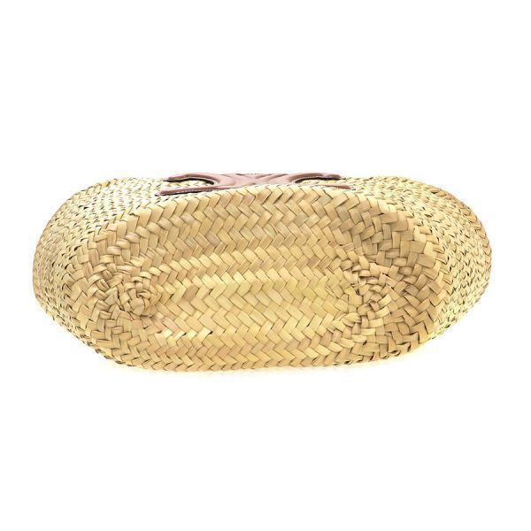 Celine Teen Classic Panier Raffia&Calfskin Messenger Bag — view 8