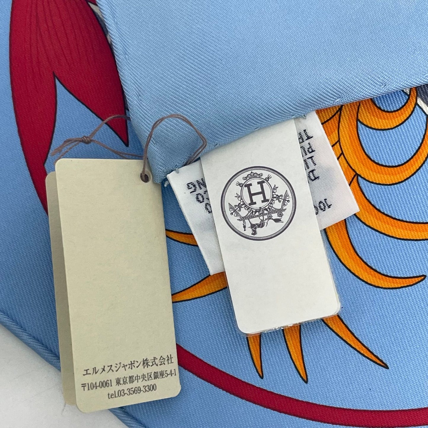 Hermes Scarf Carre 90 Planifleurs Silk Blue — view 8