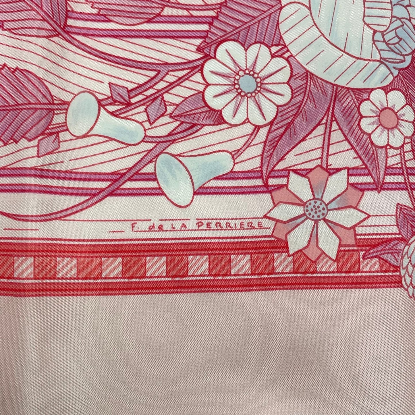 Hermes Carre 90 Jeux de Paille Silk Scarf All Over Print Small Bird Butterfly — view 8