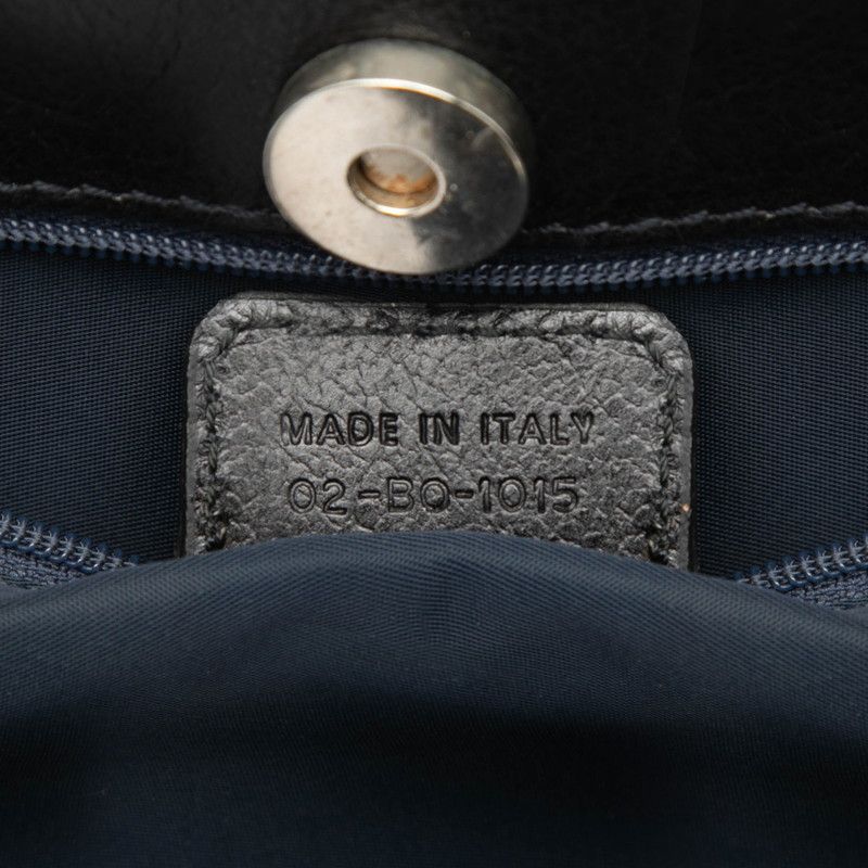 Dior Flight Line Trotter Handbag Gray Orange Denim Leather — view 6
