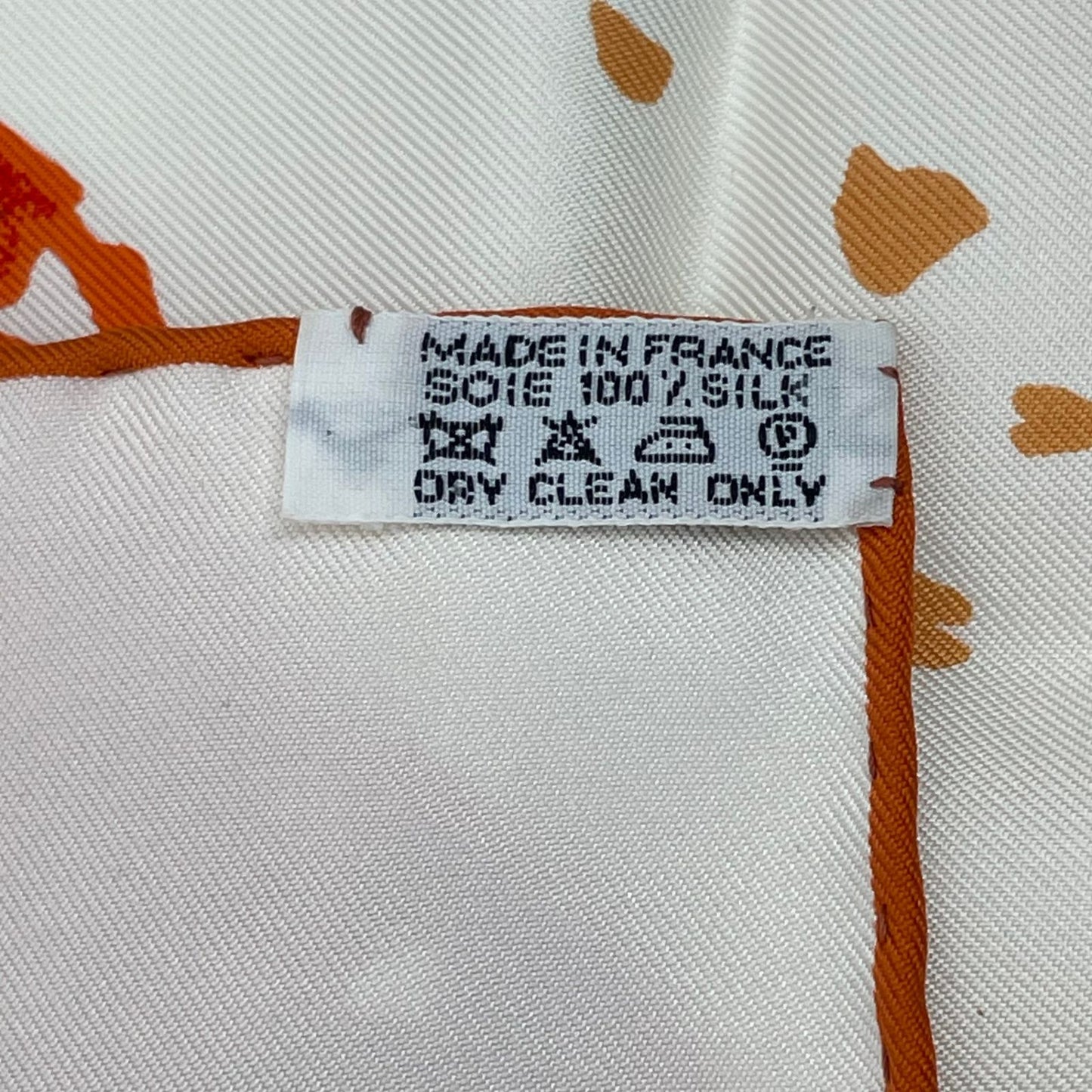 Hermes Carre 90 Trois Feuilles 3 Leaves Scarf Silk Orange — view 6