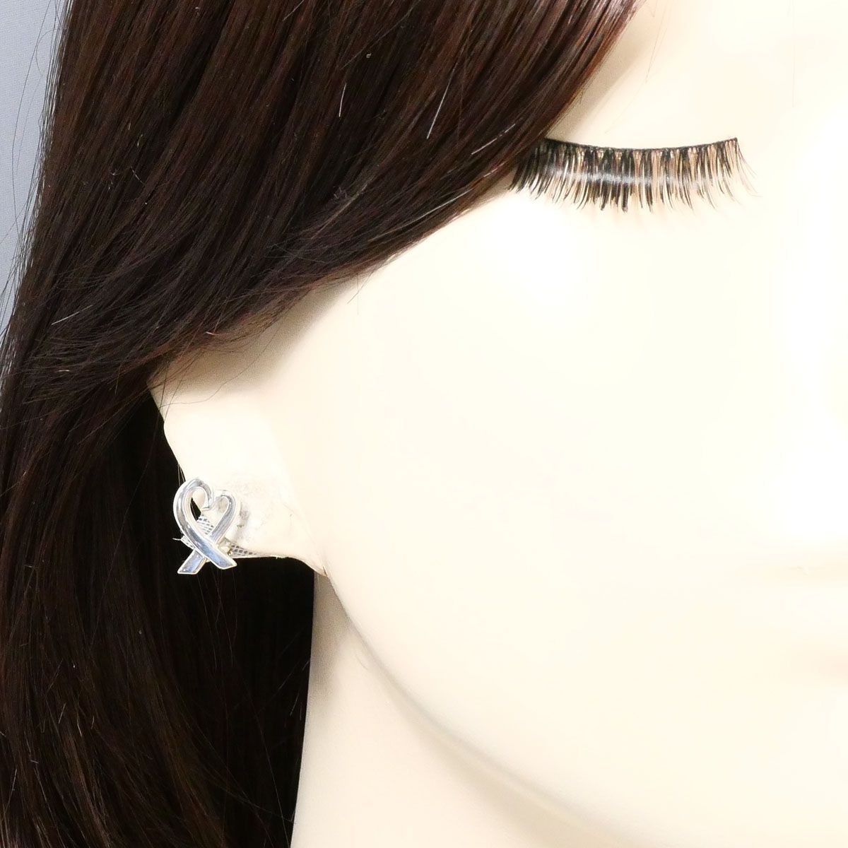 Tiffany & Co Loving Heart 925 Sterling Silver Earrings Clip — view 5