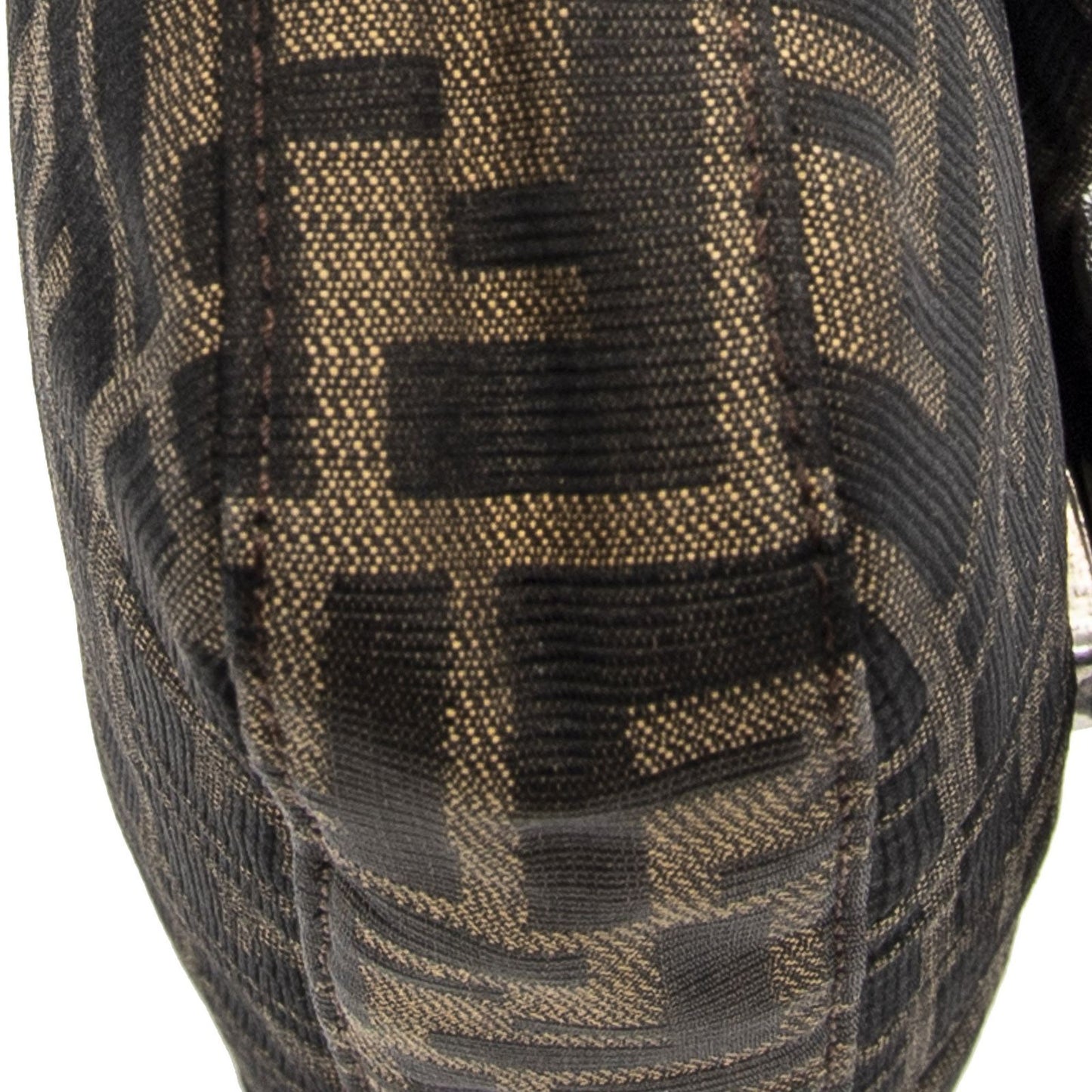 Fendi Baguette Tan Dark Brown Zucca Canvas Messenger Bag — view 8