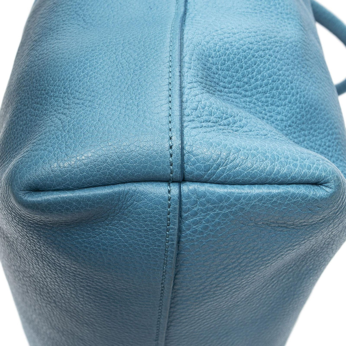 Prada Convertible Open Tote Bag Blue Vitello Phoenix — view 8