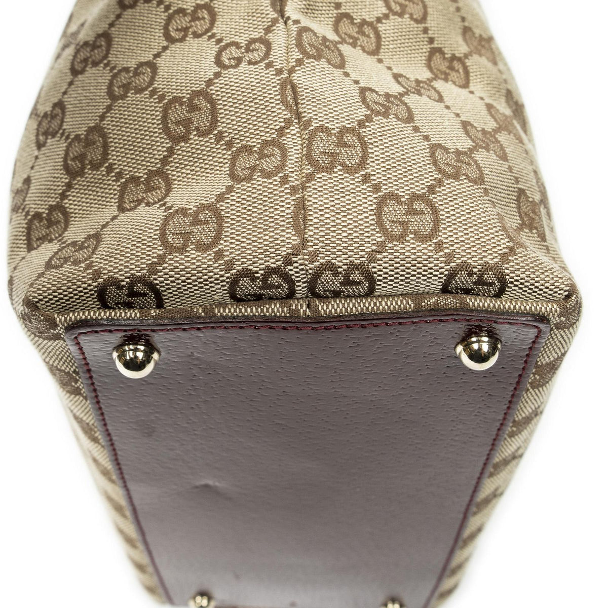 Gucci Eclipse Tote Bag Maroon Beige GG Canvas — view 8
