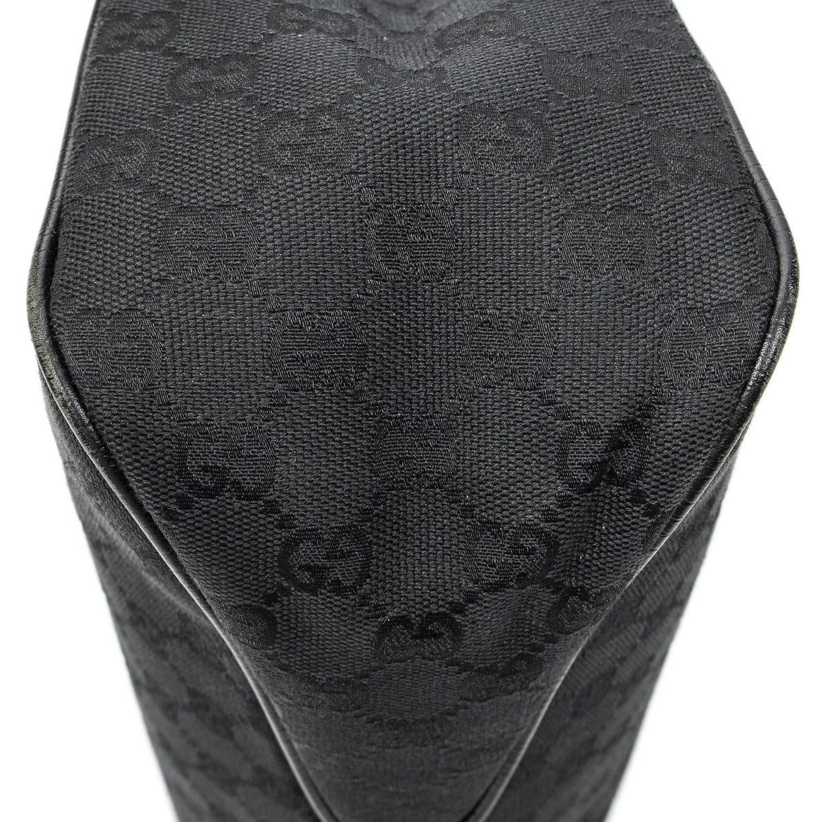 Gucci Small Wooden Handle Colbert Hobo Black GG Canvas — view 8