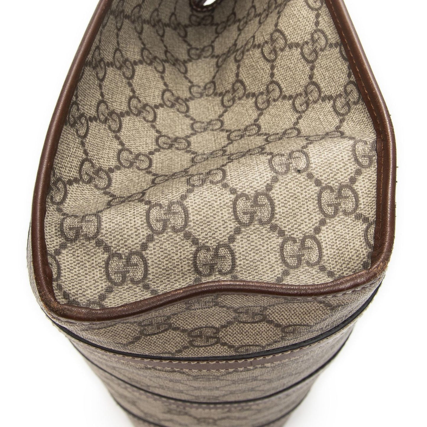Gucci Large Joy Shoulder Tote Bag Beige Brown Supreme Canvas — view 8