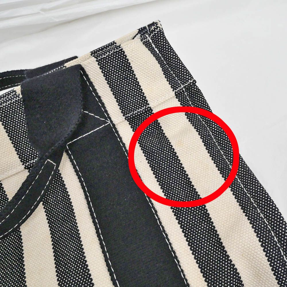 Hermes Cannes PM Black Canvas Silver Tote Bag — view 8