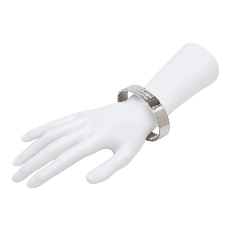 Fendi FF Logo M Silver Metal Bracelet — view 7