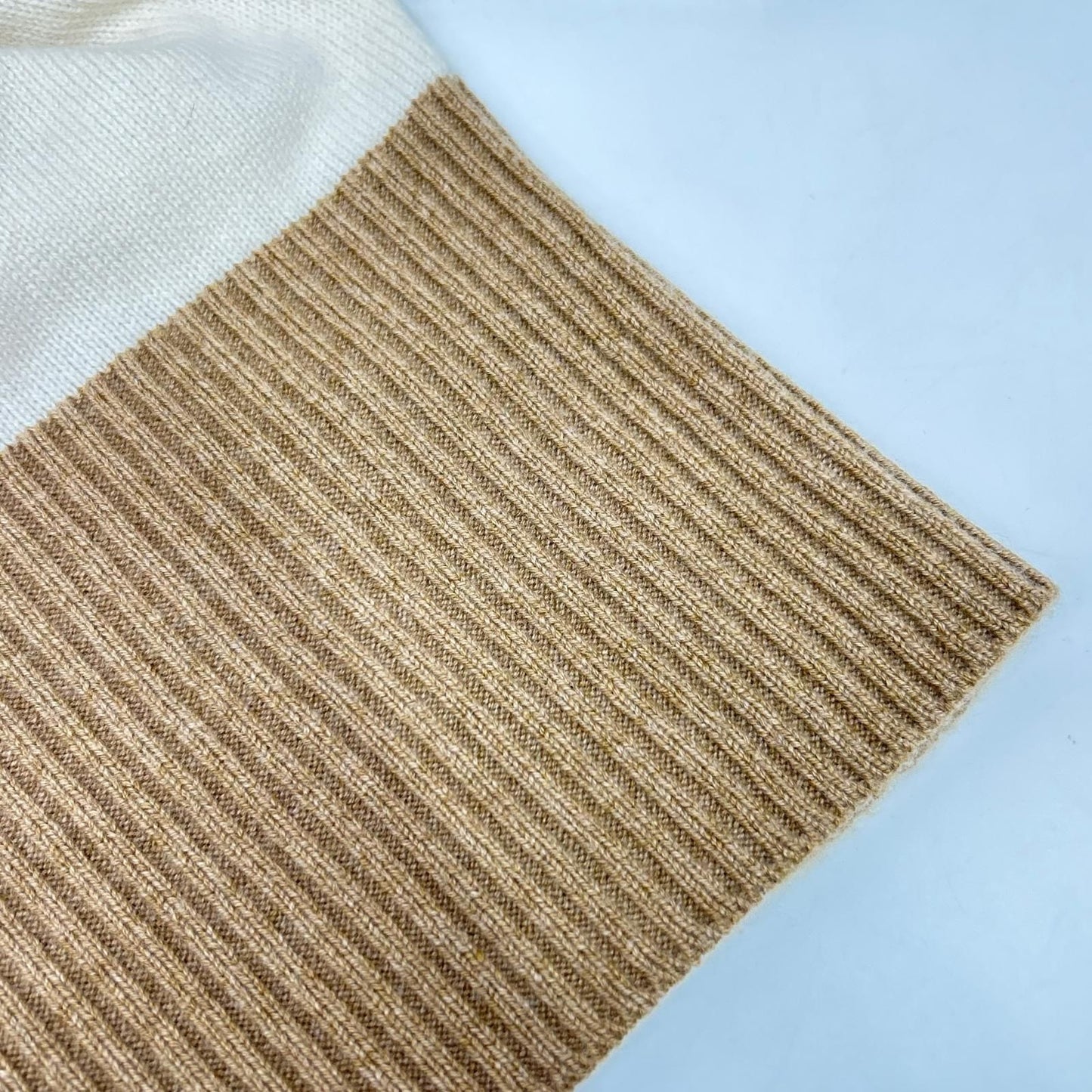 Loro Piana Ivory Brown Gray Baby Cashmere High Neck Knit Pullover 40 Sweater — view 8
