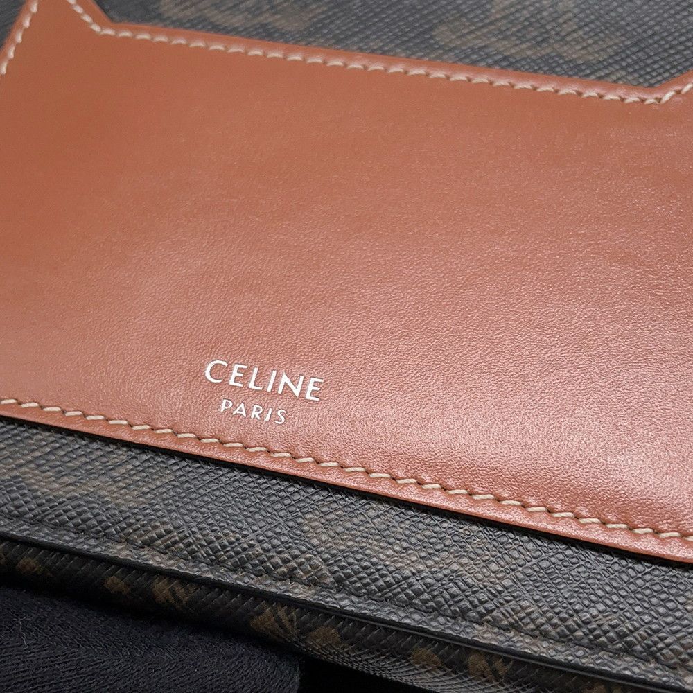Celine Shoulder Bag Horizontal Leather Pouch — view 8