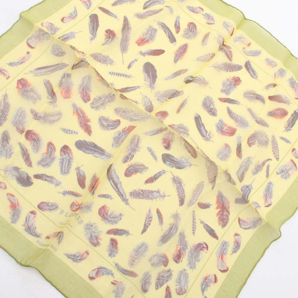 Hermes Scarf Petit Carre 45 Plumes Silk — view 5