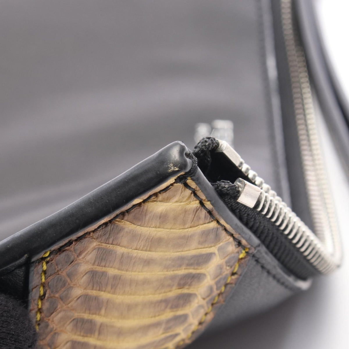 Fendi Clutch Bugs Eye Monster Brown Lambskin Exotic Leather — view 6