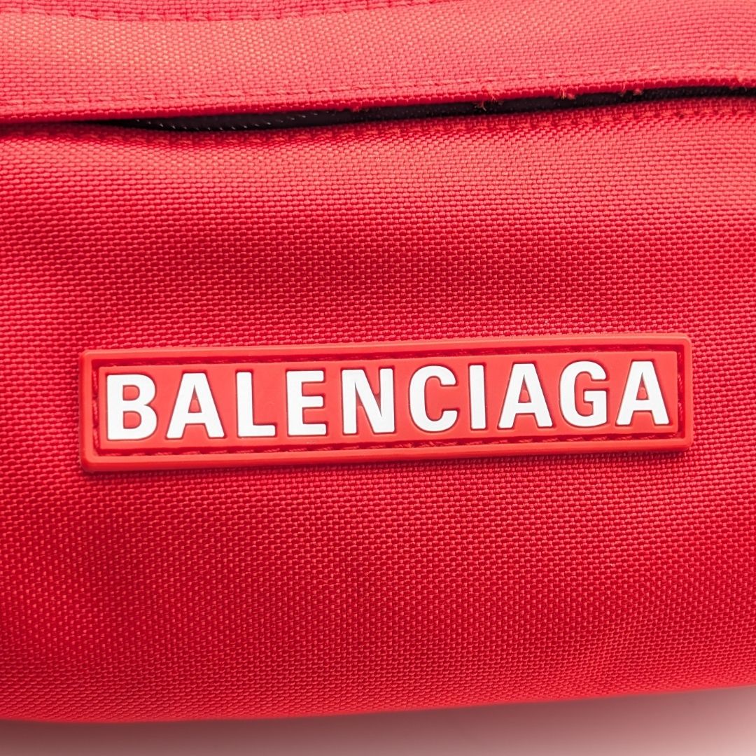 Balenciaga Red Explorer Logo Belt Bag — view 8