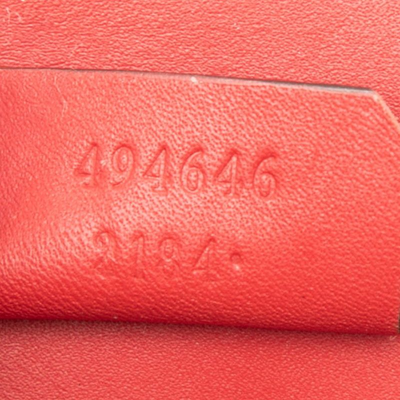 Gucci Sylvie Mini Chain Shoulder Bag Red Multicolor Leather — view 6