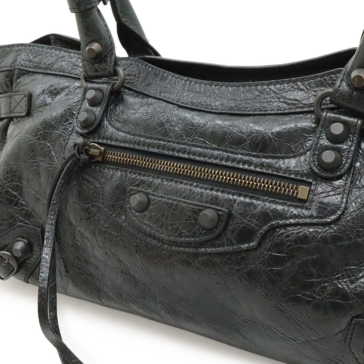 Balenciaga le City East West Tote Shoulder Bag Crossbody Leather Black — view 8