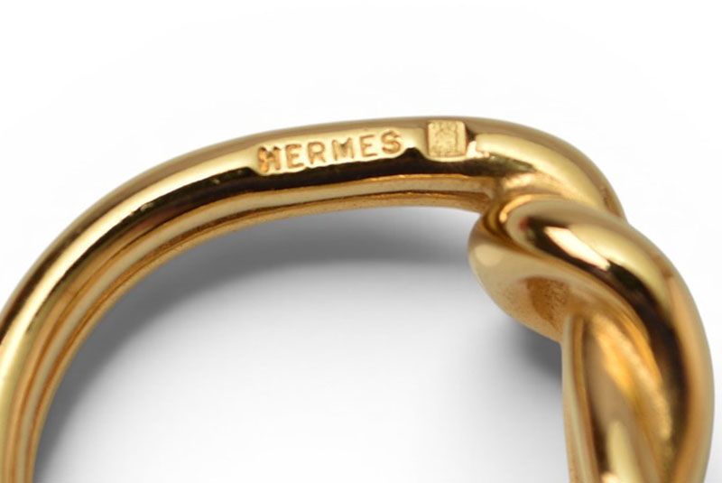 Hermes Scarf Ring Holder Atame Gold — view 5