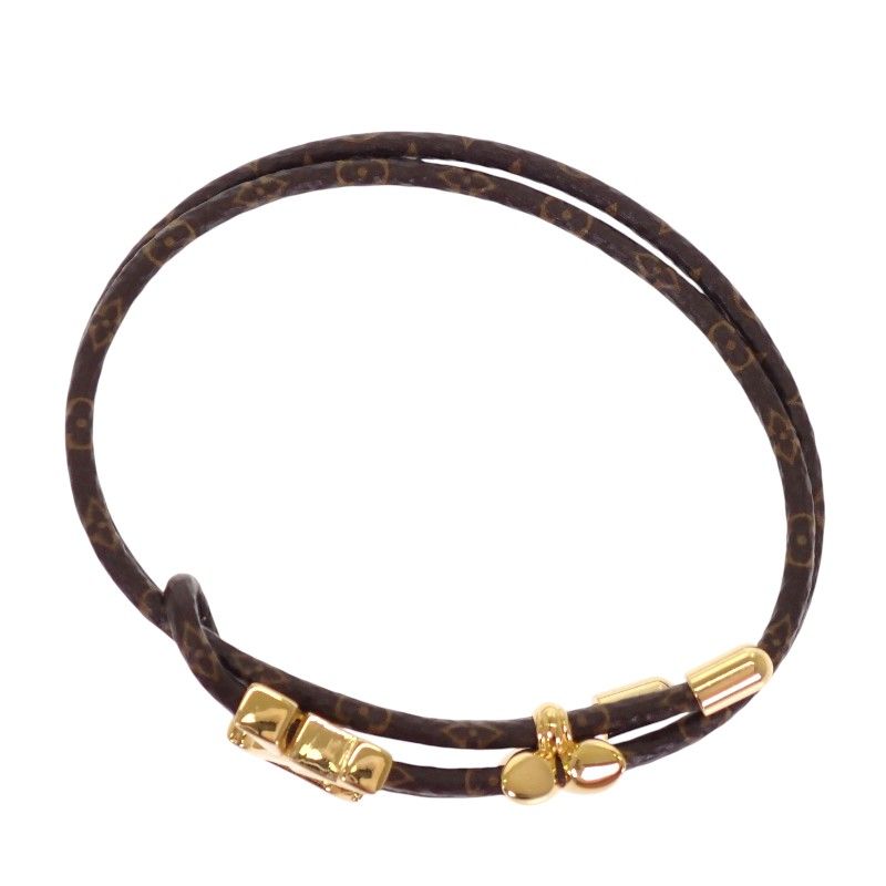 Louis Vuitton Bracelet LV Blue Monogram Brown Gold — view 8