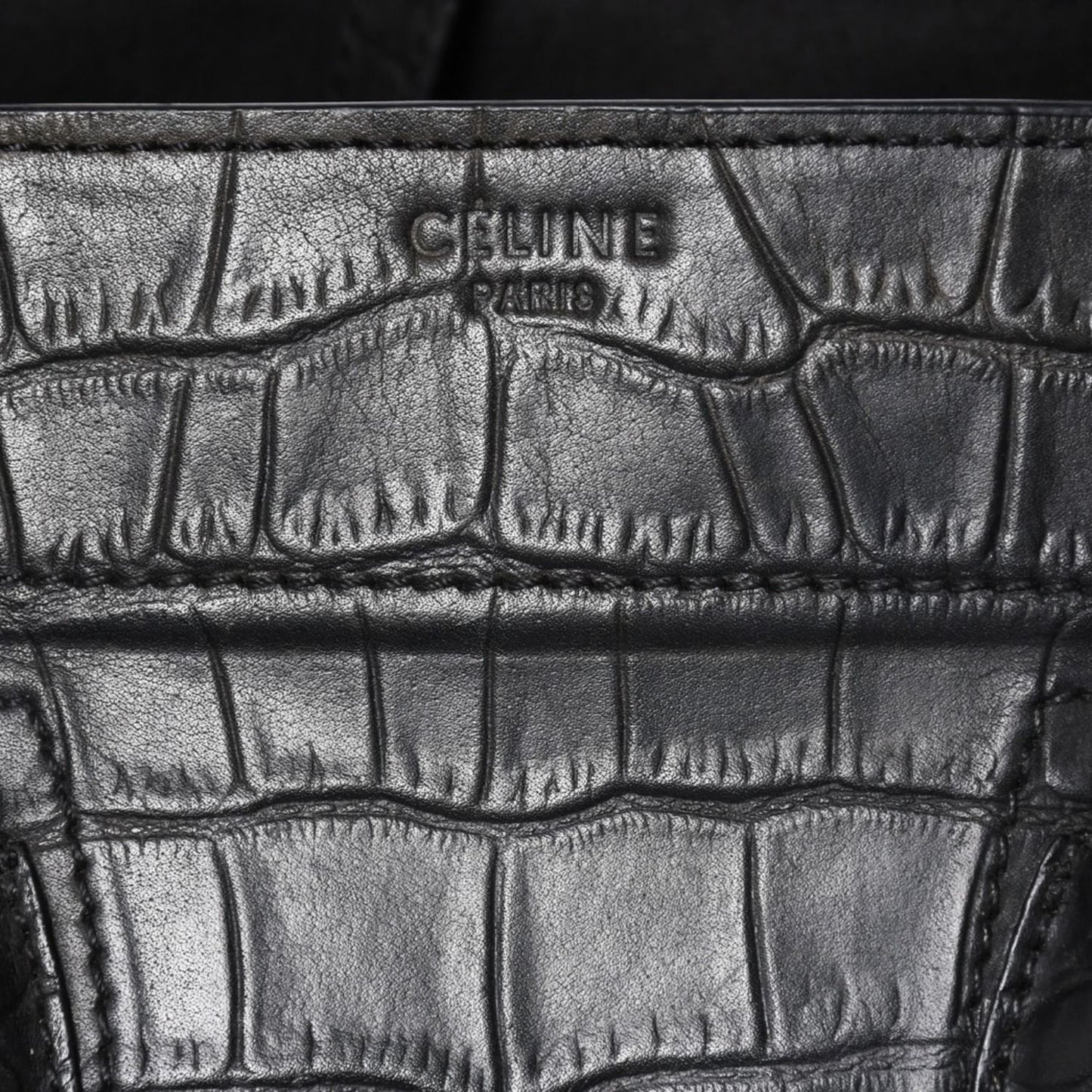Celine Phoebe Philo Era Square Luggage Phantom Leather Black Handbag — view 8