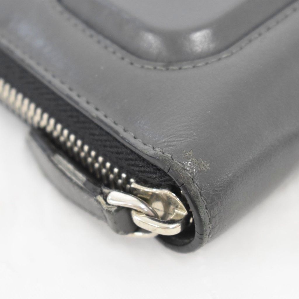 Fendi Bug's Eye Round Zip Wallet Gray — view 8