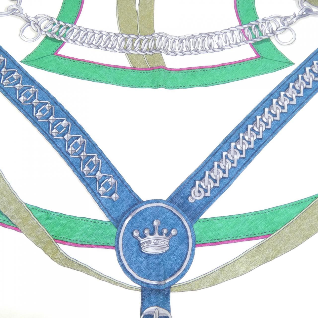 Hermes la Promenade du Matin Triangle Jean Shawl Scarf — view 5