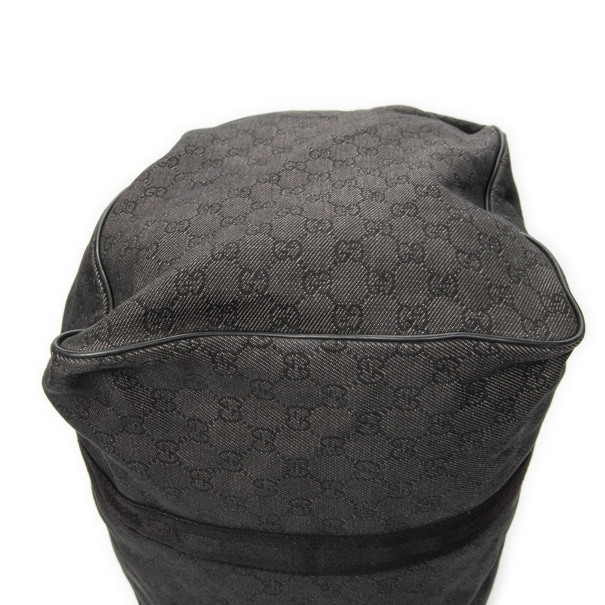 Gucci Large Duffle Black GG Denim Canvas — view 8