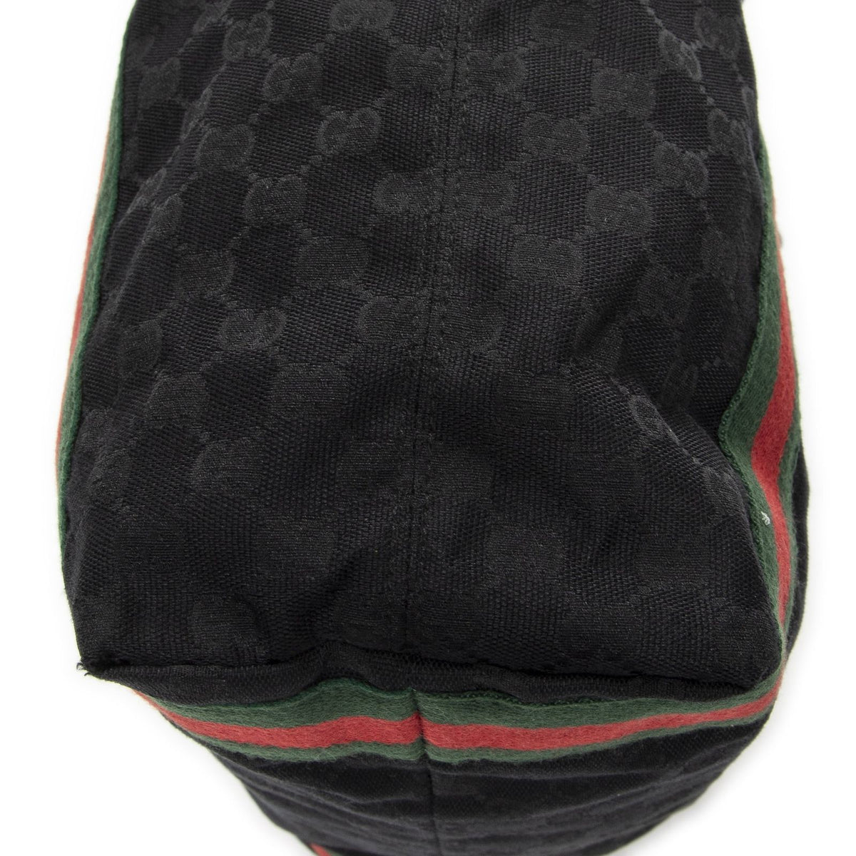 Gucci Open Shopping Tote Bag Black GG Canvas — view 8