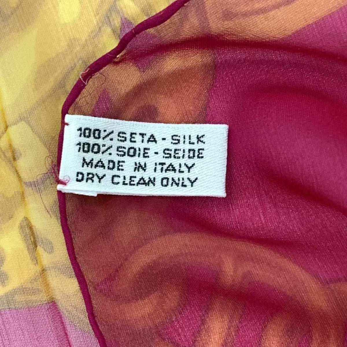 Celine Large Silk Scarf Shawl Pink — view 8