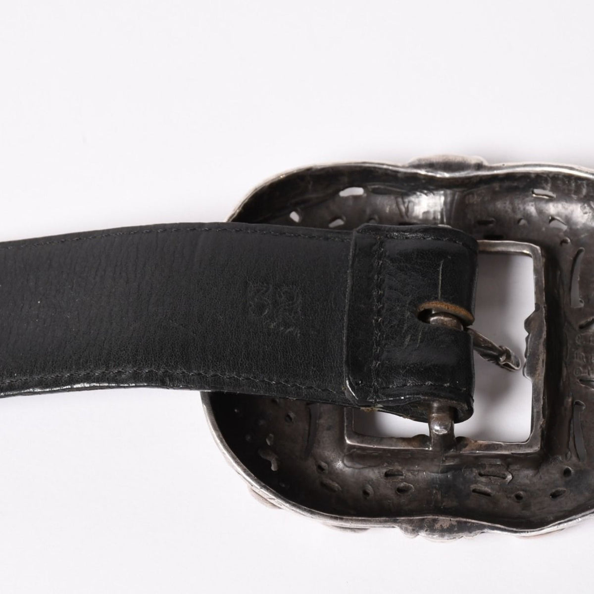 Chrome Hearts Celtic Center Bar Belt 925 Sterling Silver Leather 32 — view 8