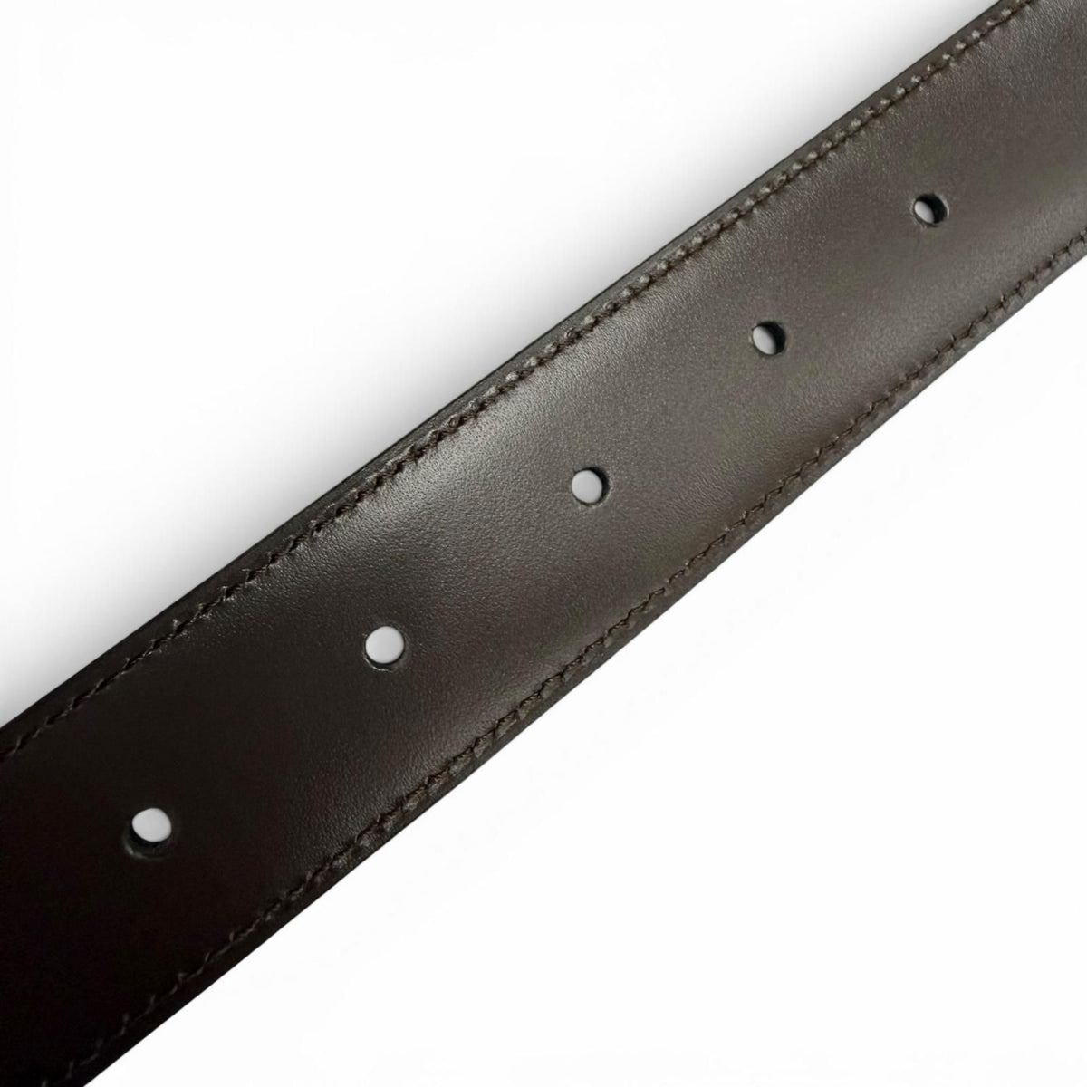 Cartier Must de Cartier Leather Reversible Belt Black Dark Brown Gold — view 8
