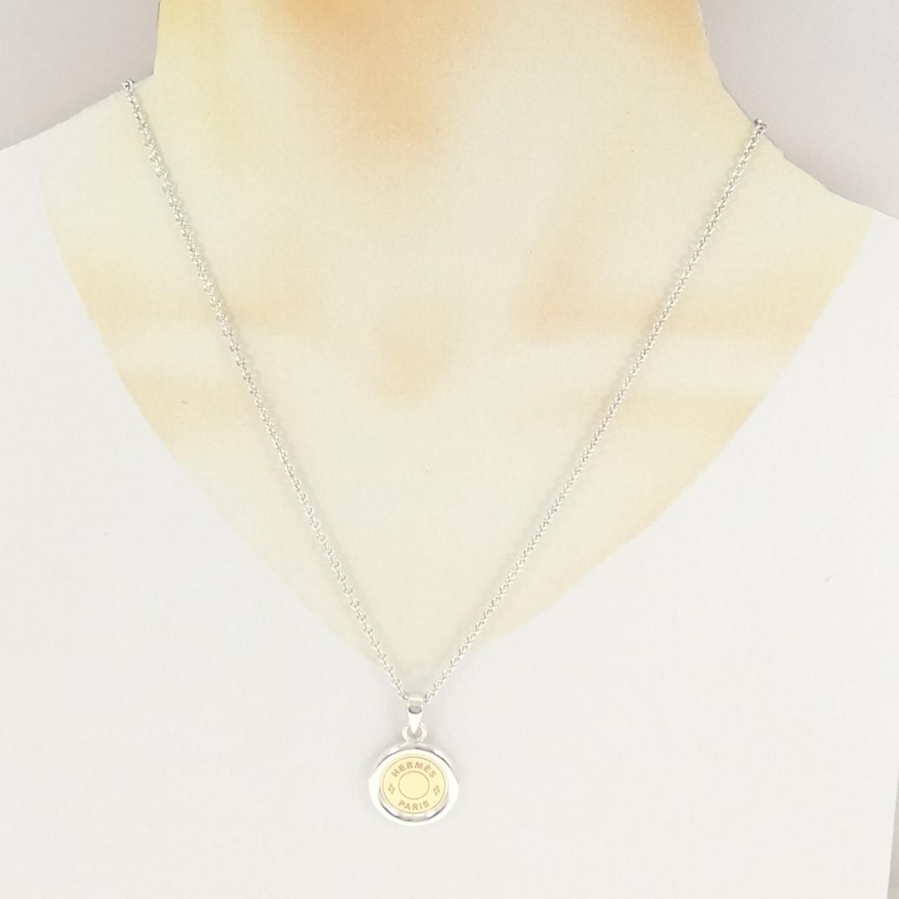 Hermes Sellier Necklace Gold — view 6