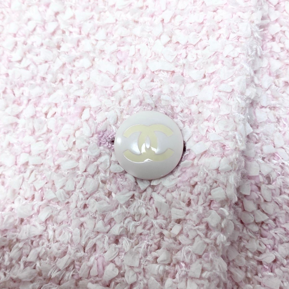 Chanel 04c Fancy Tweed Tailored Jacket CC Logo 40 Pink — view 8