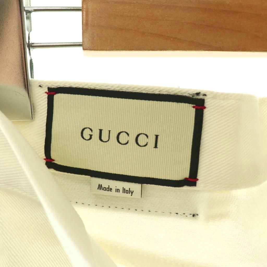 Gucci GG Apple White Denim Shorts Zipper Fly Cotton 20 — view 8