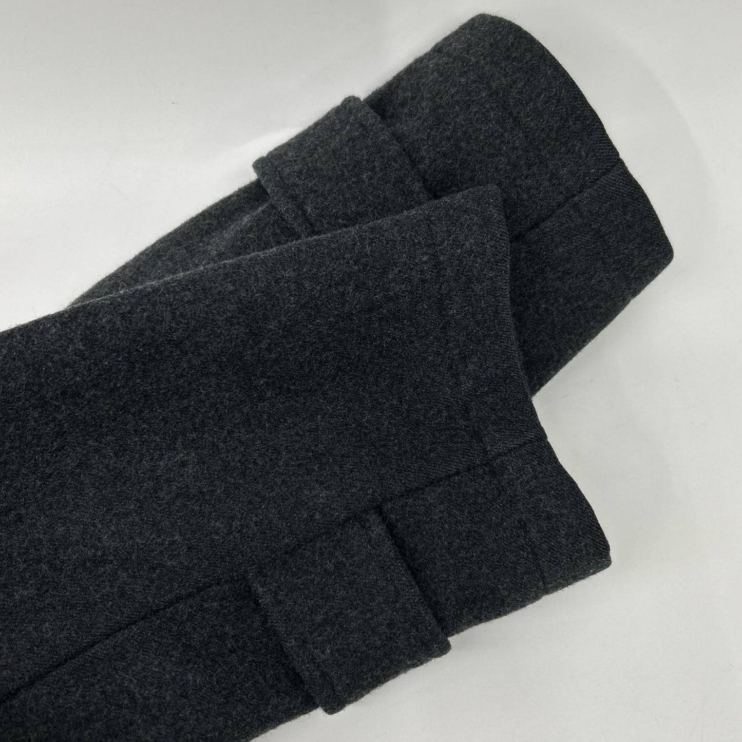 Celine Phoebe Philo Era Charcoal Gray Wool Lambskin Hooded Duffle Coat 34 — view 8