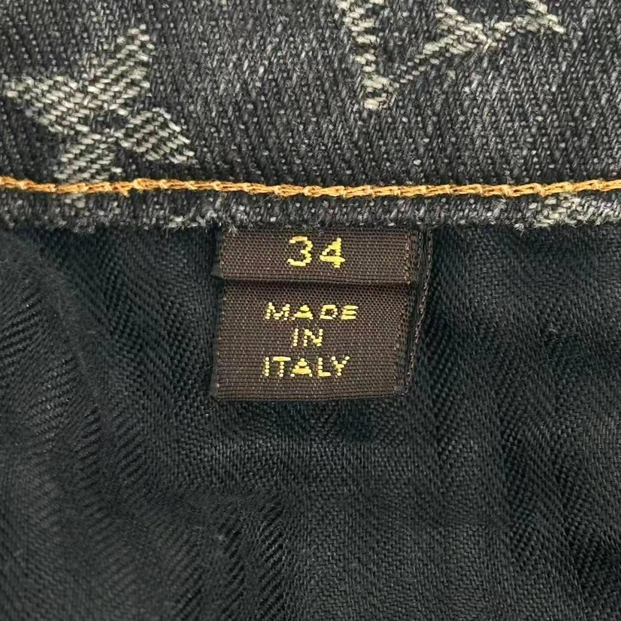 Louis Vuitton Shorts Monogram LV Logo Denim Blue — view 8