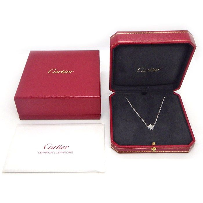 Cartier Necklace Hindu Lotus Water Lilies 4 Points Diamond 18K White Gold — view 8