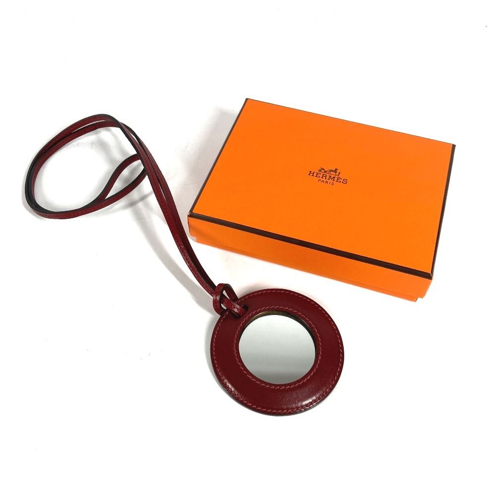 Hermes Necklace Mirror Leather Brown — view 7