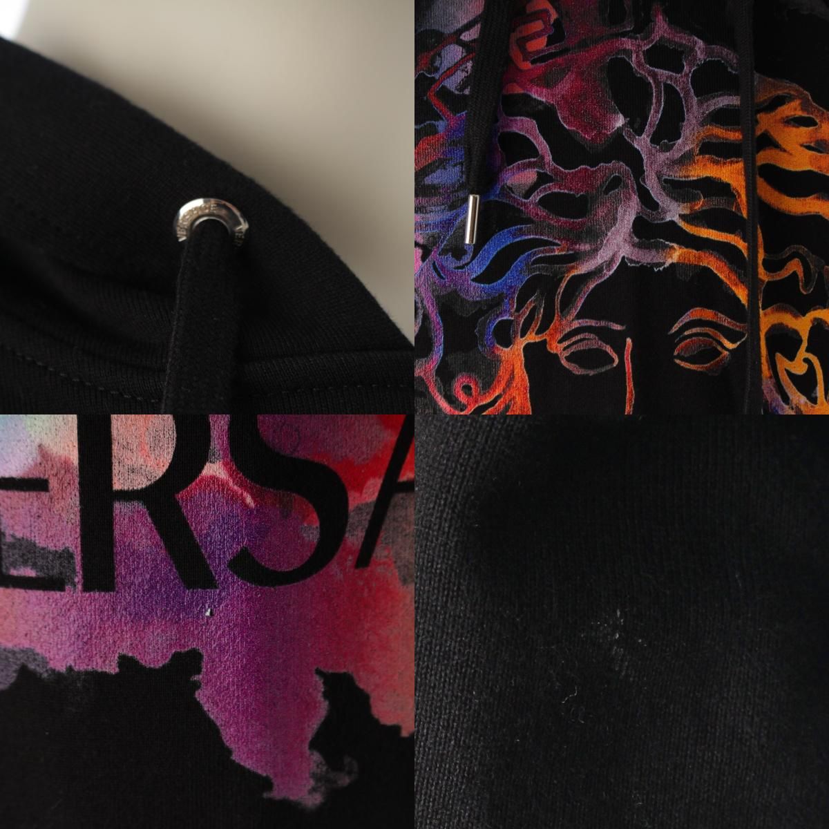Versace Cotton Medusa Pullover Hoodie Black — view 8