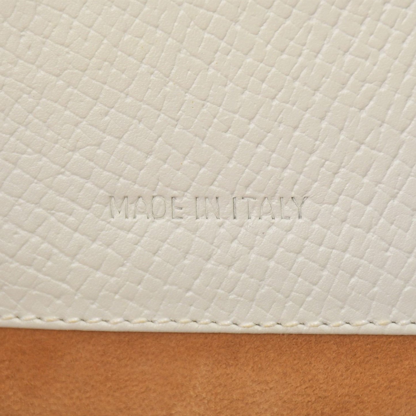 Loewe Leather Shoulder Bag Calfskin Musical Note Shape Metal White Flap — view 8