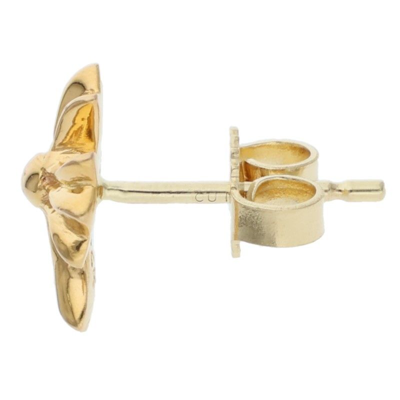 Chrome Hearts 22K No2 CH 22K CH Cross Stud Gold Earrings — view 5