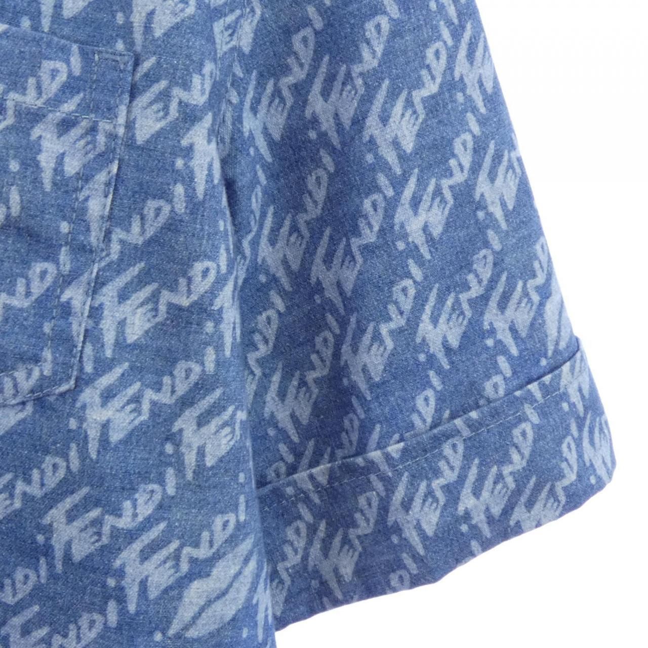 Fendi Short Sleeve Shirt Blue — view 8