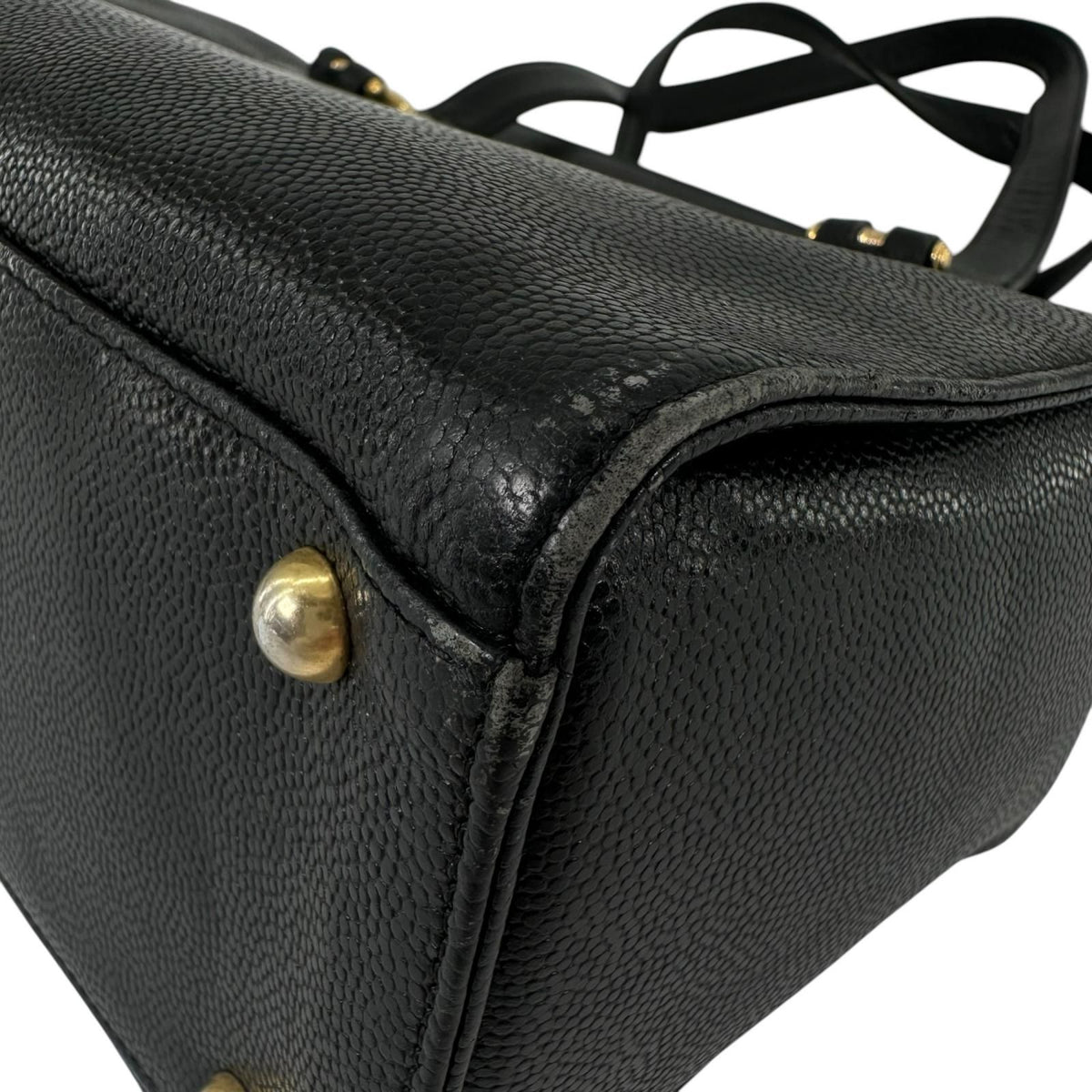 Versace Sunburst Leather Black Tote Bag Gold — view 8