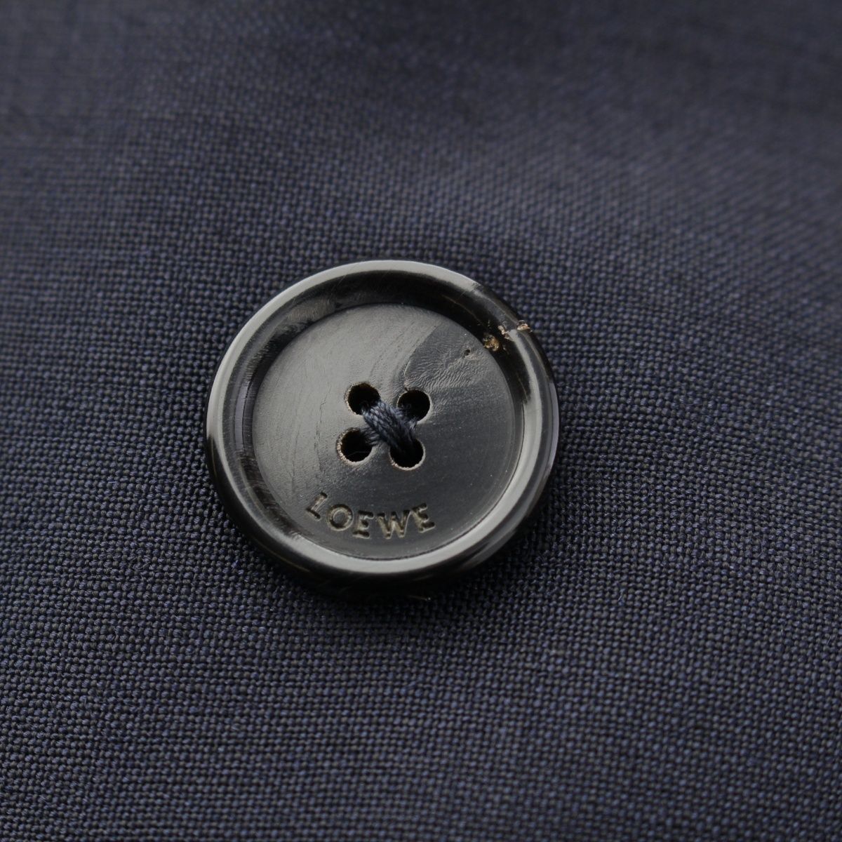 Loewe Mohair Wool Double Breasted Terre Jacket Navy 36 — view 8