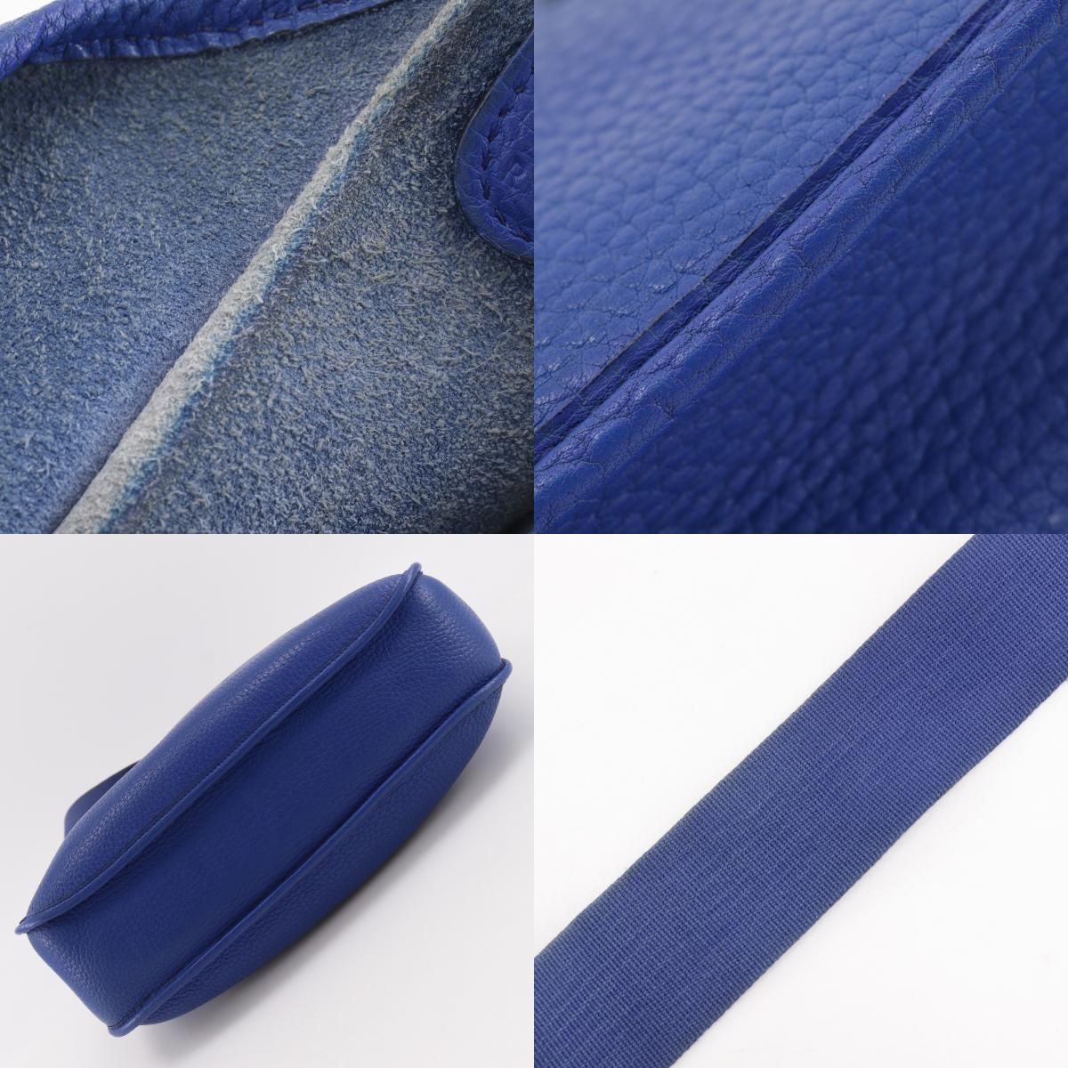 Hermes Evelyne 1 GM Ardennes Blue Gold Shoulder Bag — view 8