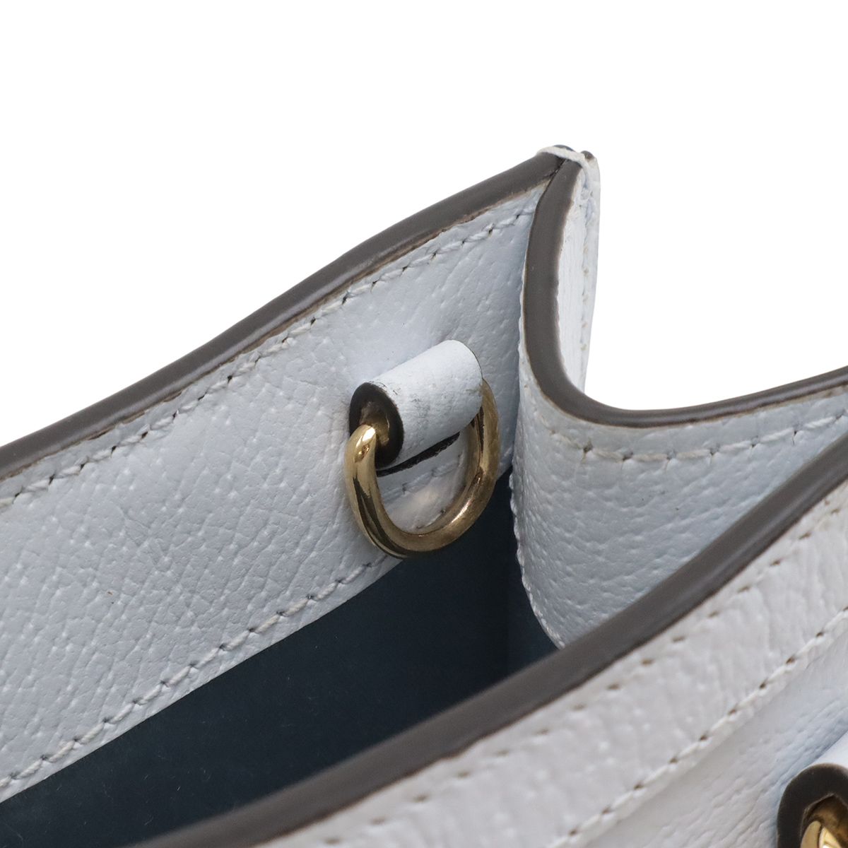 Gucci Diana Nano Mini Bag Top Handle 2-Way Chain Leather Pale Blue — view 8