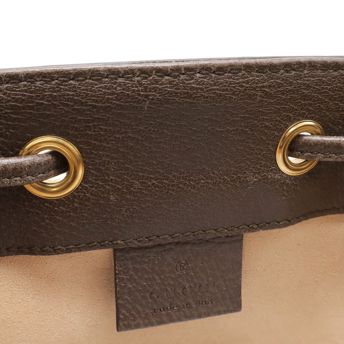 Gucci Ophidia GG Supreme Mini Bucket Bag Beige — view 8