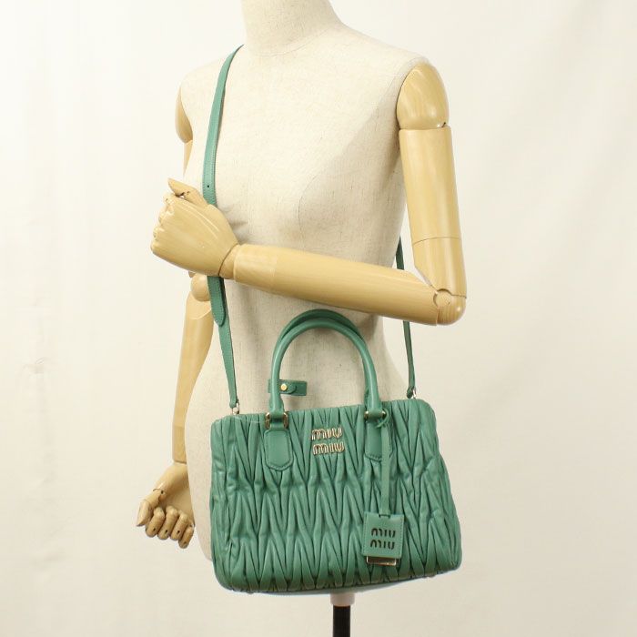 Miu Miu 2-Way Matelasse Tote Bag Lambskin — view 8