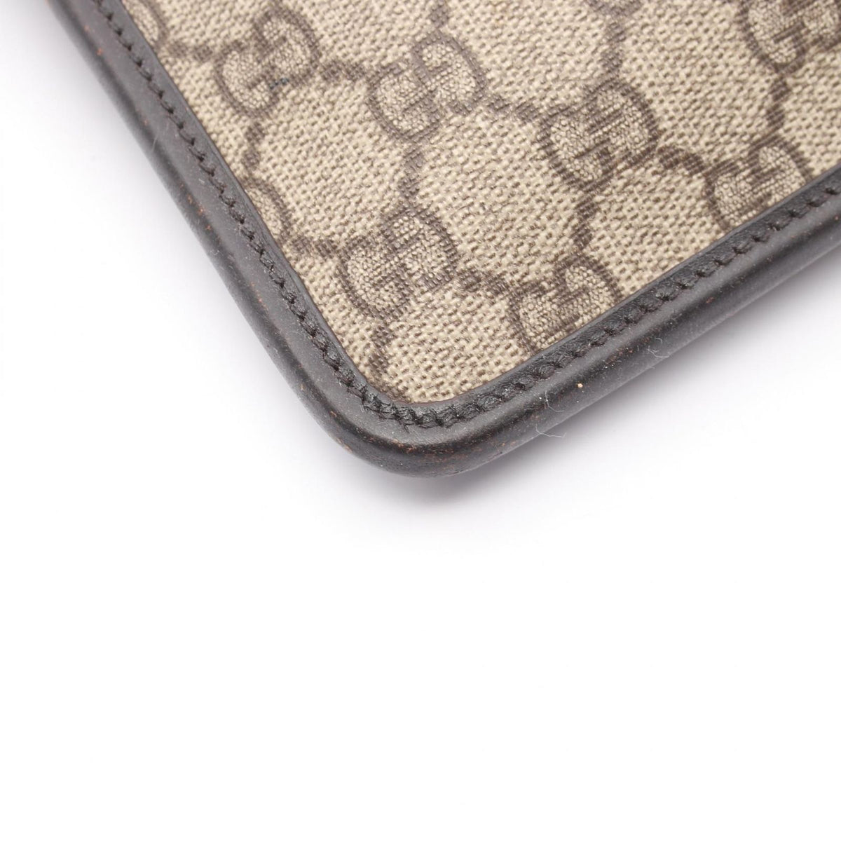 Gucci Shoulder Bag GG Supreme Beige Dark Brown Canvas Leather — view 8